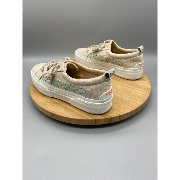 SPERRY Shoes Beige Casual Sneakers Southwestern Aztec STS87010 Womens Size 6 - Picture 5 of 12